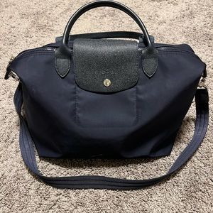Longchamp Le Pliage Neo Nylon Top Handle Bag Navy Blue